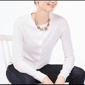 J Crew white cardigan sweater